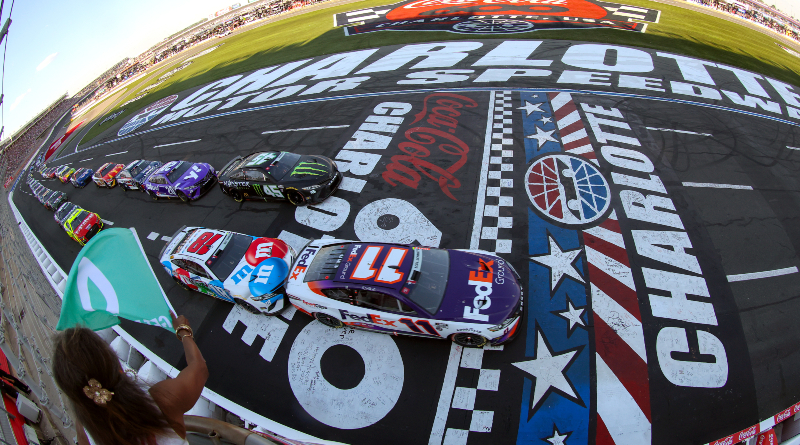Hamlin Holds off Busch to Win a Chaotic Coke 600